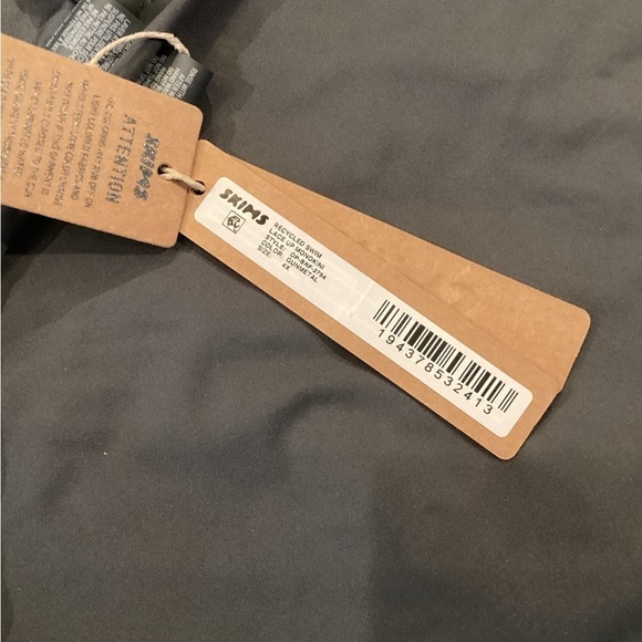 SKIMS lace up monokini one piece swimsuit gunmetal 4X NWT! - Picture 6 of 7